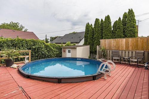 5180 Slater Avenue, Niagara Falls, ON - Outdoor With Above Ground Pool With Deck Patio Veranda