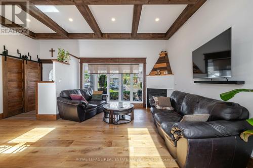 1084 Pearson Drive, Oakville, ON - Indoor Photo Showing Living Room With Fireplace