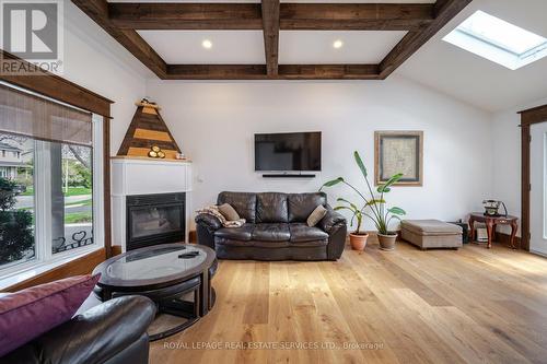 1084 Pearson Drive, Oakville, ON - Indoor Photo Showing Living Room With Fireplace