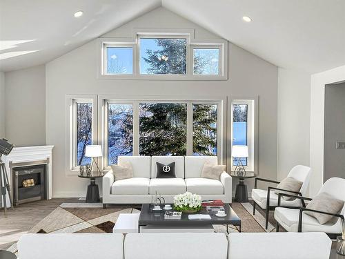 19 Sandstone Place, Kenora, ON - Indoor Photo Showing Living Room With Fireplace