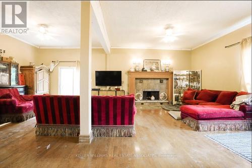 14149 Fourth Line Nassagaweya, Milton (Nassagaweya), ON - Indoor Photo Showing Living Room With Fireplace