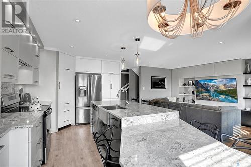 2457 Saunders Crescent, Regina, SK - Indoor Photo Showing Kitchen With Stainless Steel Kitchen With Upgraded Kitchen