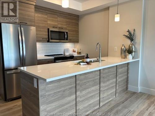 190 Main Street Unit# 301, Kingsville, ON - Indoor Photo Showing Kitchen With Stainless Steel Kitchen With Upgraded Kitchen