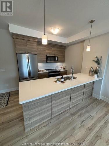 190 Main Street Unit# 301, Kingsville, ON - Indoor Photo Showing Kitchen With Double Sink