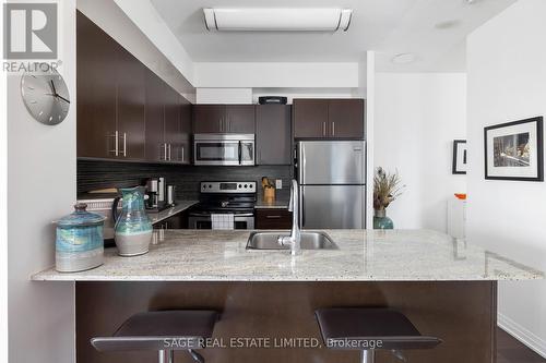 1903 - 25 Cole Street, Toronto C08, ON - Indoor Photo Showing Kitchen With Double Sink With Upgraded Kitchen