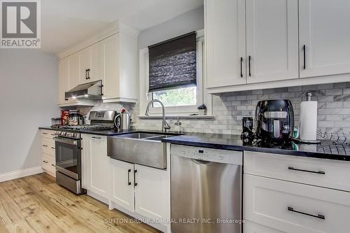 571 Geneva Street, St. Catharines, ON - Indoor Photo Showing Kitchen With Double Sink