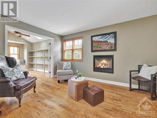 222 Walden Drive, Ottawa, ON - Indoor Photo Showing Living Room With Fireplace