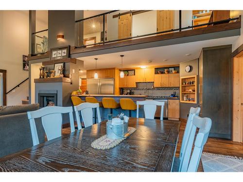 3305 Pass Creek Road, Castlegar, BC - Indoor Photo Showing Dining Room With Fireplace