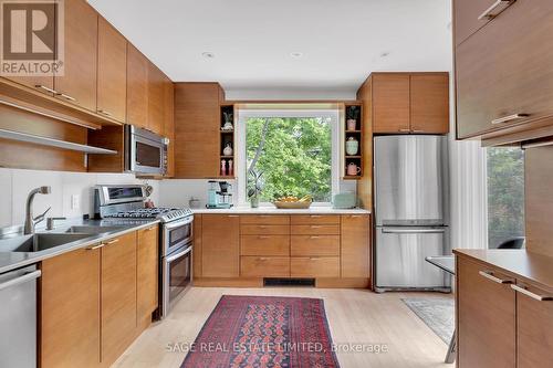 137 Alberta Avenue, Toronto, ON - Indoor Photo Showing Kitchen With Double Sink