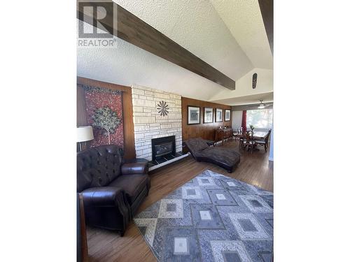 7 Williston Crescent, Mackenzie, BC - Indoor Photo Showing Living Room With Fireplace