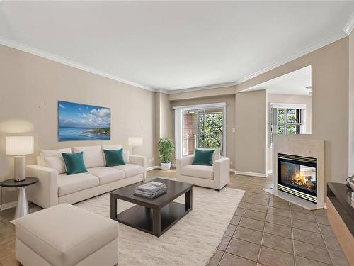 116-165 Kimta Rd, Victoria, BC - Indoor Photo Showing Living Room With Fireplace