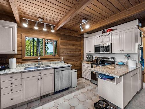 3801 Pineridge Drive, Kamloops, BC - Indoor Photo Showing Kitchen With Double Sink