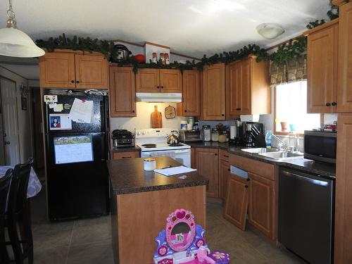 1144 Tappen Valley Road, Tappen, BC - Indoor Photo Showing Kitchen With Double Sink