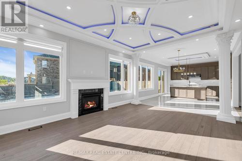 76 Pond View Gate, Hamilton, ON - Indoor Photo Showing Living Room With Fireplace