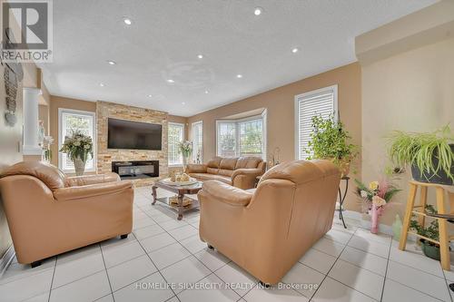 7 Westbrook Avenue, Brampton, ON - Indoor Photo Showing Living Room With Fireplace