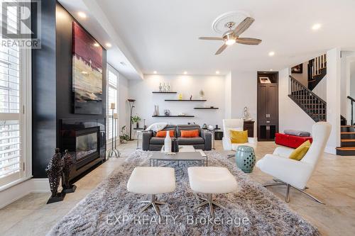 7 - 120 Bronte Road, Oakville, ON - Indoor Photo Showing Living Room With Fireplace