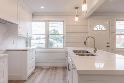 163 Glennie Avenue, Hamilton, ON - Indoor Photo Showing Kitchen With Double Sink