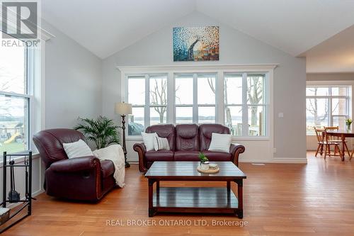 Open concept Living Room with Vaulted Ceilings - 34684 Lieury Road, North Middlesex (Parkhill), ON - Indoor Photo Showing Living Room