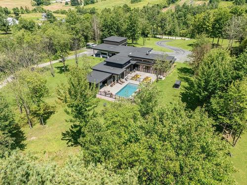 Aerial photo - 475 Ch. Du Sanctuaire, Sherbrooke (Fleurimont), QC - Outdoor With In Ground Pool With View