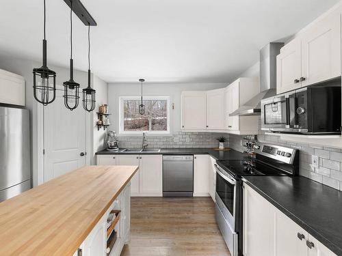 Cuisine - 21 Rue Du Rocher-Fleuri, Saint-Raphaël, QC - Indoor Photo Showing Kitchen With Double Sink With Upgraded Kitchen