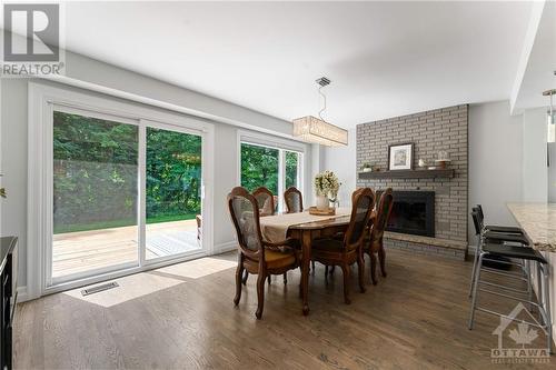 5446 Woodeden Drive, Manotick, ON - Indoor Photo Showing Dining Room With Fireplace