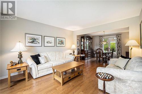 Formal living room and dining space, perfect for entertaining - 5 Springwood Circle, Ottawa, ON - Indoor Photo Showing Living Room