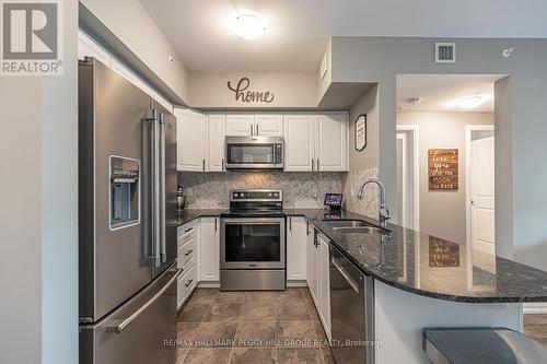 405 - 302 Essa Road, Barrie, ON - Indoor Photo Showing Kitchen With Stainless Steel Kitchen With Double Sink With Upgraded Kitchen