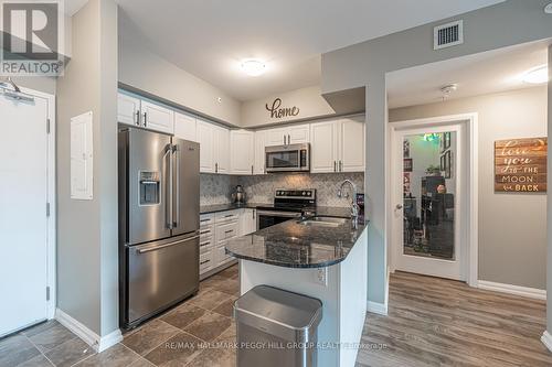 405 - 302 Essa Road, Barrie, ON - Indoor Photo Showing Kitchen With Stainless Steel Kitchen With Double Sink With Upgraded Kitchen