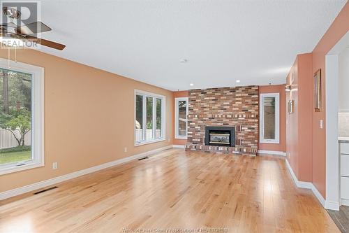 3698 Mckay, Windsor, ON - Indoor Photo Showing Living Room With Fireplace