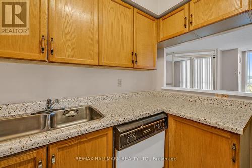 505 - 2901 Kipling Avenue, Toronto (Mount Olive-Silverstone-Jamestown), ON - Indoor Photo Showing Kitchen With Double Sink