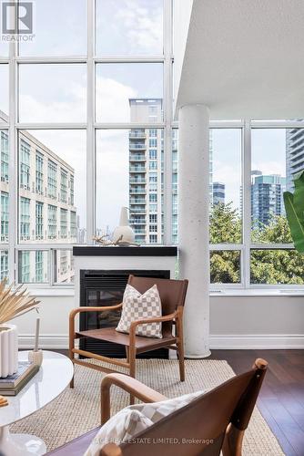 703 - 250 Manitoba Street, Toronto, ON - Indoor With Fireplace