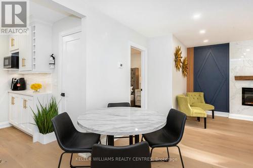 963 Sanford Drive, Burlington (Lasalle), ON - Indoor Photo Showing Dining Room With Fireplace