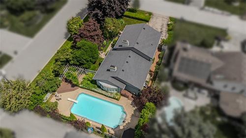 674 Holt Drive, Burlington, ON - Outdoor With In Ground Pool With View