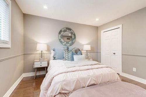 First Bedroom overlooks Backyard. - 2182 Maplewood Drive, Burlington, ON - Indoor Photo Showing Bedroom