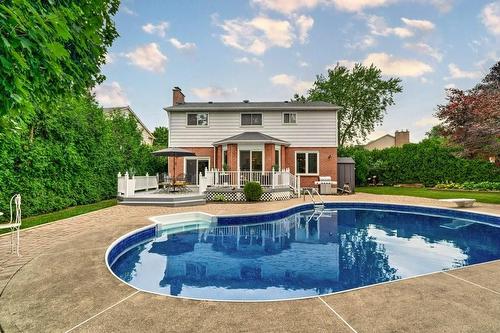 Gorgeous In-Ground Pool; Liner '21, Filter '23, Heater '24 - 2182 Maplewood Drive, Burlington, ON - Outdoor With In Ground Pool With Deck Patio Veranda With Backyard