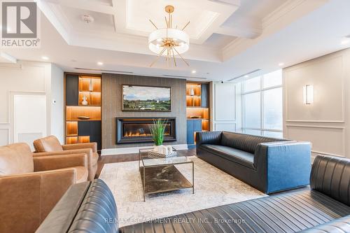 1001 - 470 Dundas Street E, Hamilton, ON - Indoor Photo Showing Living Room With Fireplace