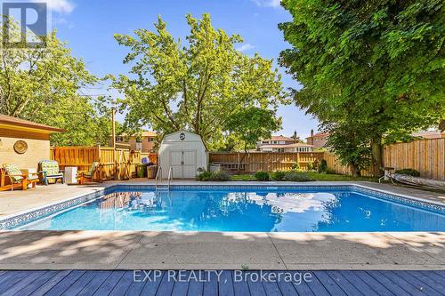 126 Slan Avenue, Toronto, ON - Outdoor With In Ground Pool With Deck Patio Veranda With Backyard