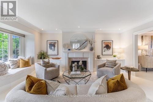 10 Glencairn Avenue, Toronto, ON - Indoor Photo Showing Living Room With Fireplace