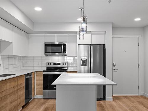 108-4820 Cedar Ridge Pl, Nanaimo, BC - Indoor Photo Showing Kitchen With Stainless Steel Kitchen With Upgraded Kitchen