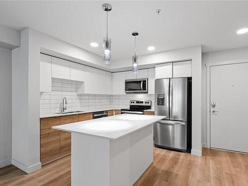 108-4820 Cedar Ridge Pl, Nanaimo, BC - Indoor Photo Showing Kitchen With Stainless Steel Kitchen With Upgraded Kitchen