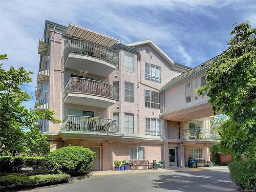 203-3133 Tillicum Rd, Saanich, BC - Outdoor With Balcony With Facade