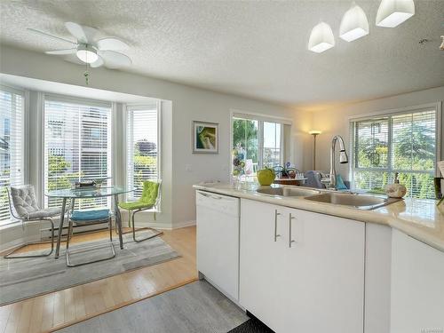 203-3133 Tillicum Rd, Saanich, BC - Indoor Photo Showing Kitchen With Double Sink