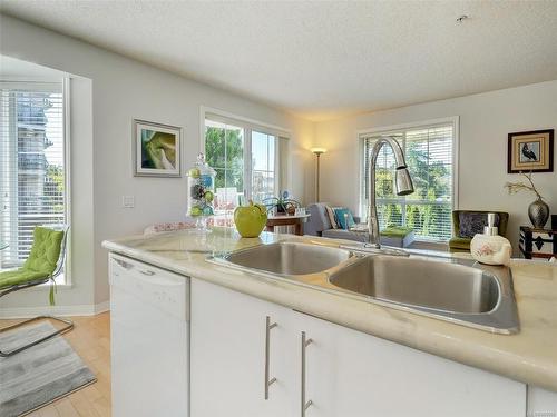 203-3133 Tillicum Rd, Saanich, BC - Indoor Photo Showing Kitchen With Double Sink