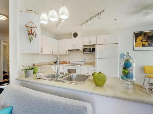 203-3133 Tillicum Rd, Saanich, BC - Indoor Photo Showing Kitchen With Double Sink