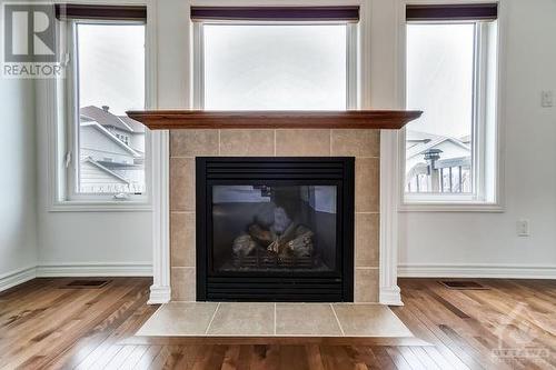 Warm gas fireplace - 972 Linaria Walk, Ottawa, ON - Indoor Photo Showing Living Room With Fireplace