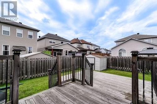 Fully fenced backyard with a 2 level deck. - 972 Linaria Walk, Ottawa, ON - Outdoor With Deck Patio Veranda With Exterior