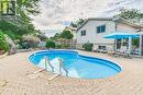 Backyard Oasis - 33 Hillhead Road, London, ON  - Outdoor With In Ground Pool With Deck Patio Veranda With Backyard 