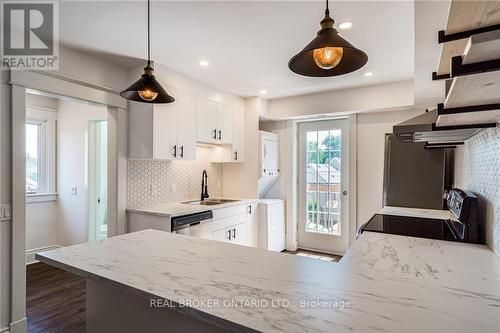 42 Balsam Avenue N, Hamilton, ON - Indoor Photo Showing Kitchen With Double Sink