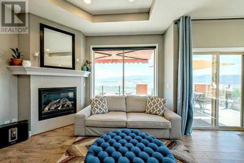 508 Balsam Court, Vernon, BC - Indoor Photo Showing Living Room With Fireplace