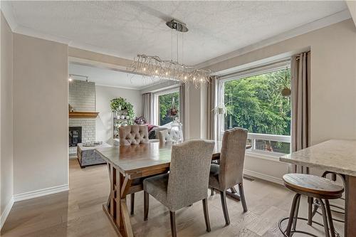 2188 Donald Road, Burlington, ON - Indoor Photo Showing Dining Room With Fireplace